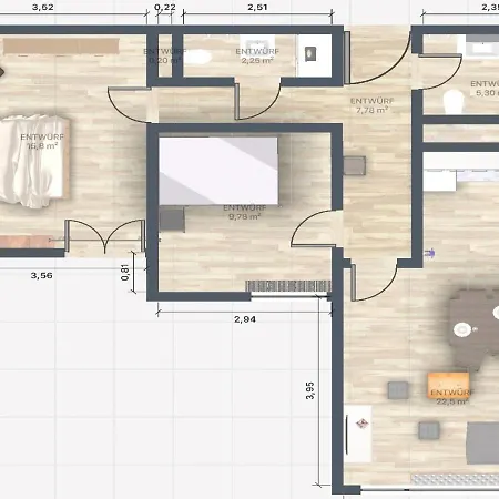 Jaegerstil, 70m2, Zentral, 1 Parkplatz - Re31 Daire *