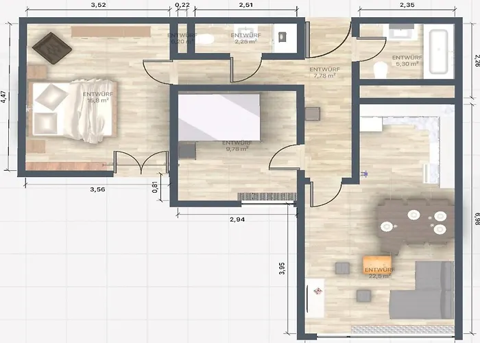 Jägerstil, 70m2, Zentral, 1 Parkplatz - Re31 Apartment *